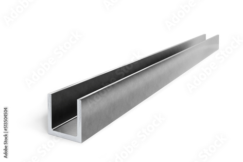 Ταπετσαρία Single steel channel of square shape - 3d render