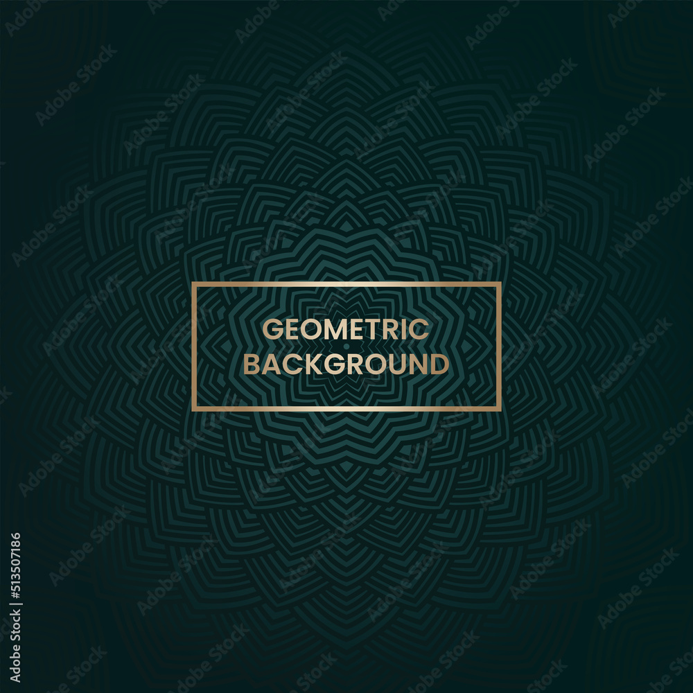 Luxury mandala background pattern. Decorative abstract ornament on navy green background. Dark backdrop with symmetric texture for print, poster, cover, brochure, flyer, banner, business card. Vector. Luxury mandala background pattern. Decorative abstract ornament on navy green background. Dark backdrop with symmetric texture for print, poster, cover, brochure, flyer, banner, business card. Vector.