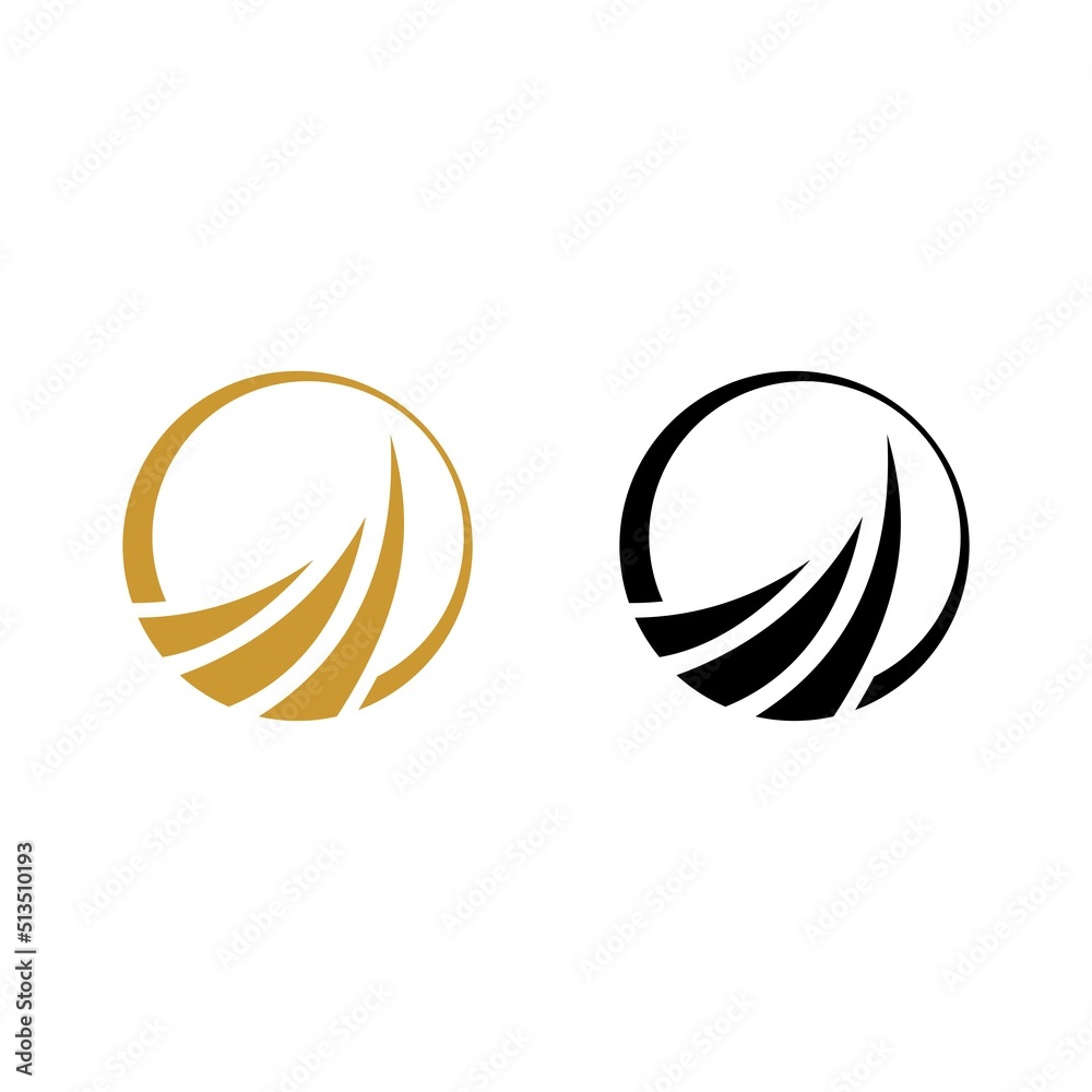 logo curve creative template technology logo vector