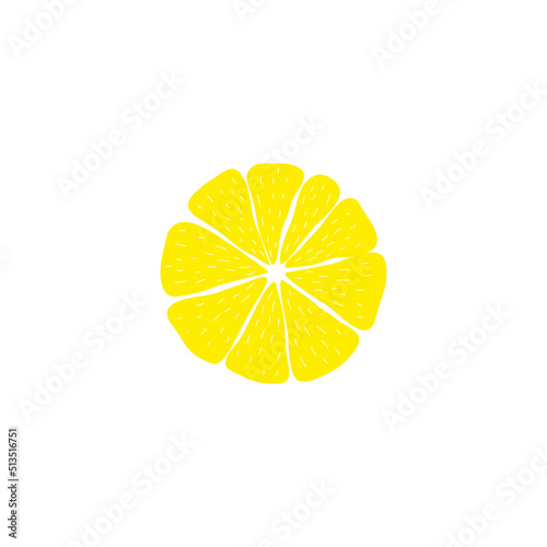 Vector image of a lemon slice