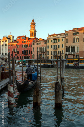 Grand canal in Venice with gondola boats © skovalsky