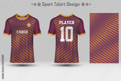 Football sport jersey mockup abstract geometric pattern t-shirt design