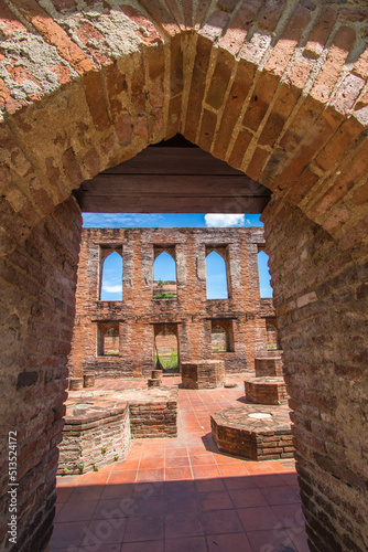 Phra Nakorn Si Ayutthaya,Thailand on May 27,2020:Tumnak Kummalean of Wat Kudi Dao in Ayutthaya Historical Site. photo