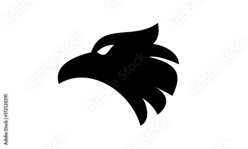 silhouette eagle head vector