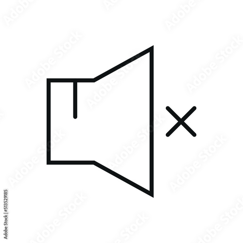 Editable speaker off line icon. Vector illustration isolated on white background. using for website or mobile app