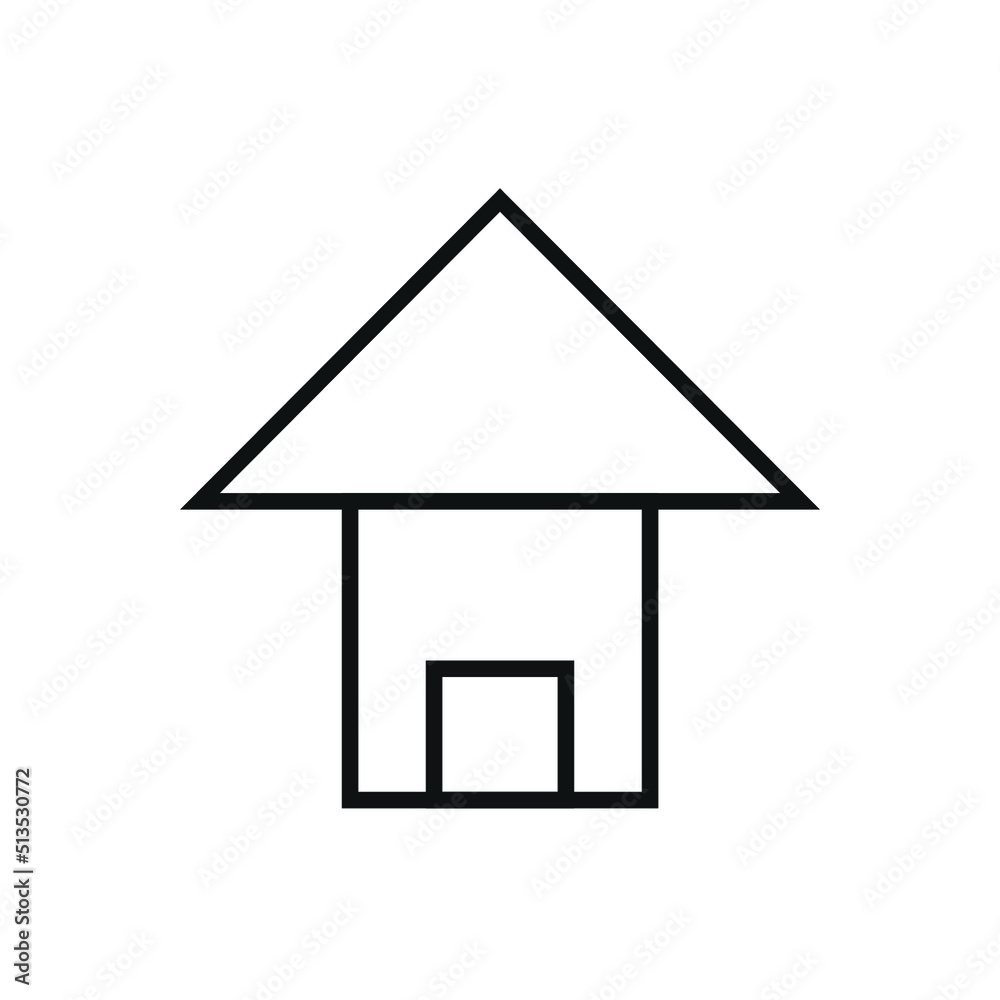 Editable house line icon. Vector illustration isolated on white background. using for website or mobile app Editable house line icon. Vector illustration isolated on white background. using for website or mobile app