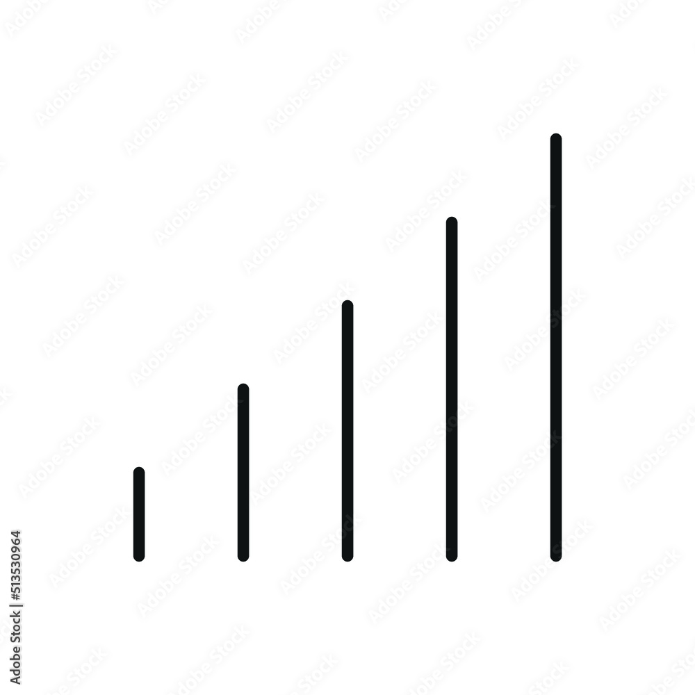 Editable graphic or signal line icon. Vector illustration isolated on white background. using for website or mobile app Editable graphic or signal line icon. Vector illustration isolated on white background. using for website or mobile app