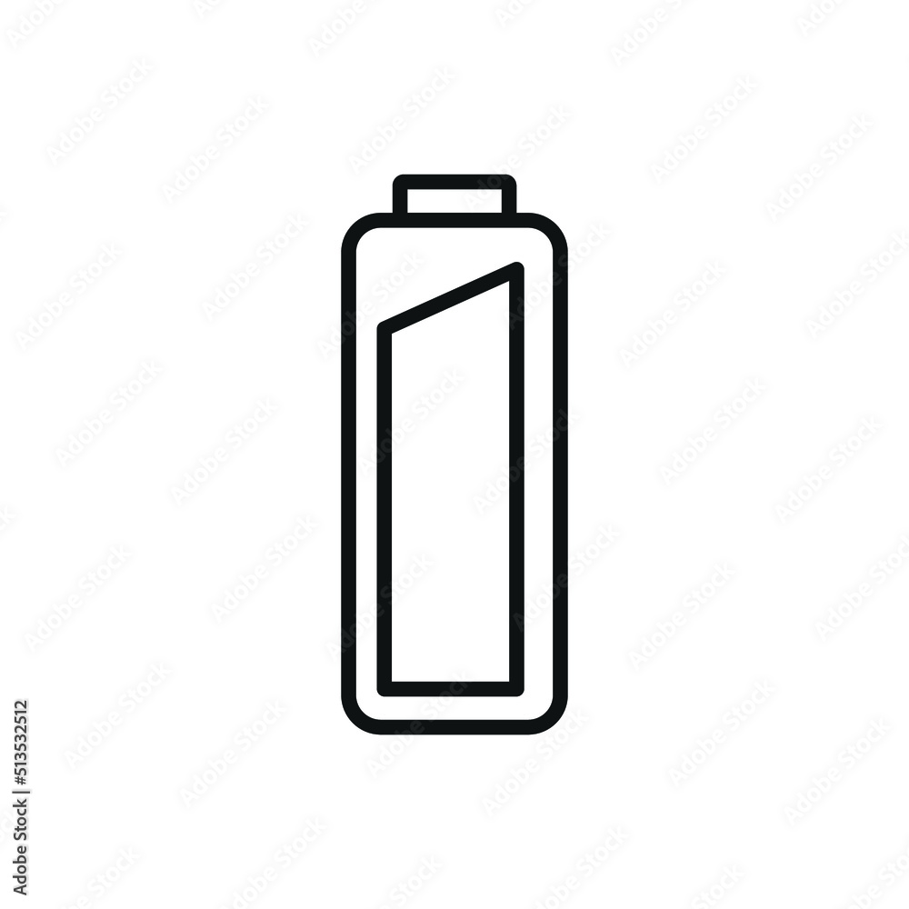Editable full battery line icon. Vector illustration isolated on white background. using for website or mobile app Editable full battery line icon. Vector illustration isolated on white background. using for website or mobile app