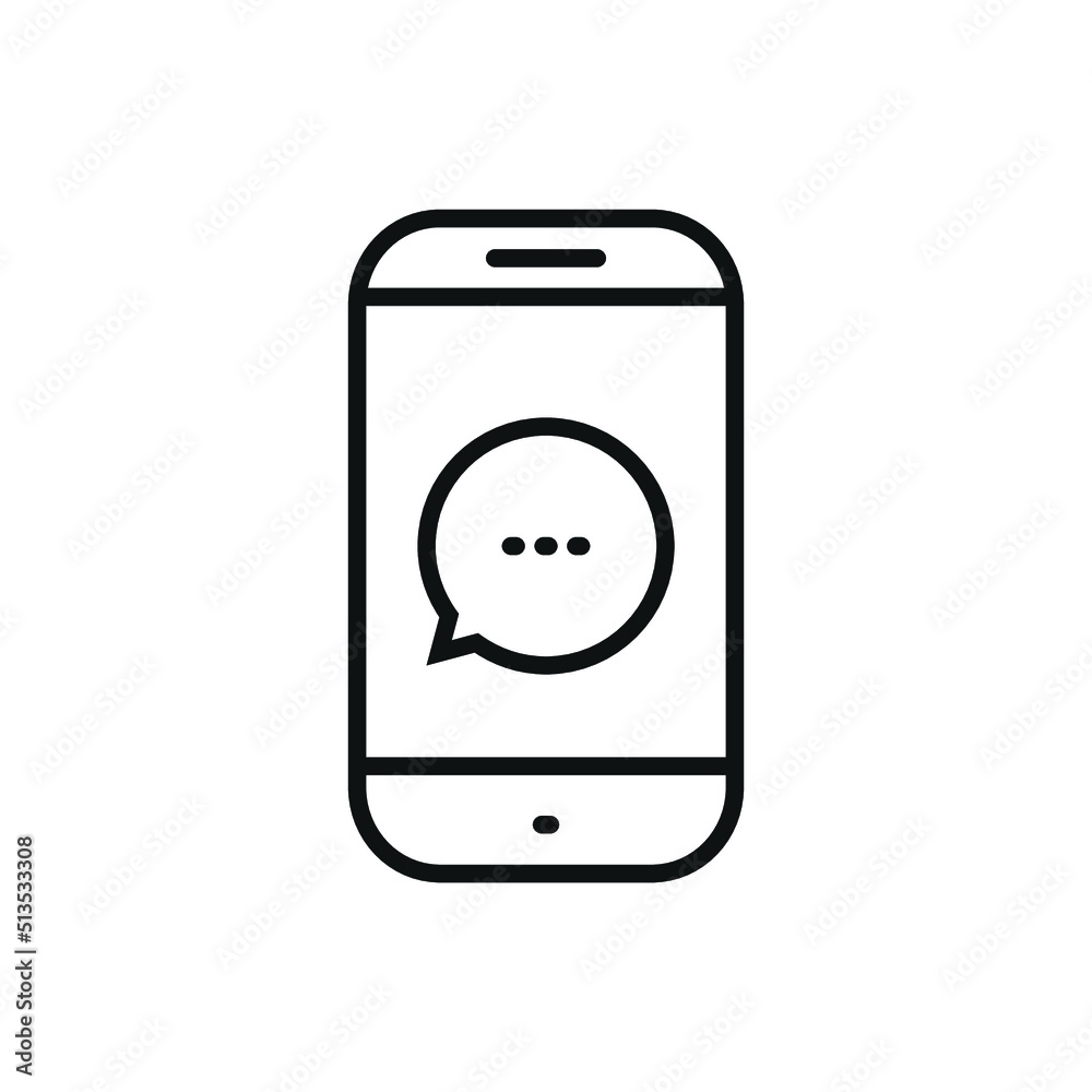 Editable message line icon. Vector illustration isolated on white background. using for website or mobile app Editable message line icon. Vector illustration isolated on white background. using for website or mobile app