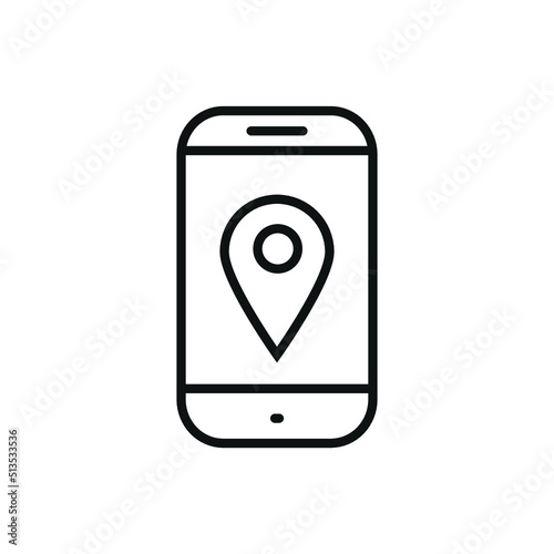 Editable navigation line icon. Vector illustration isolated on white background. using for website or mobile app