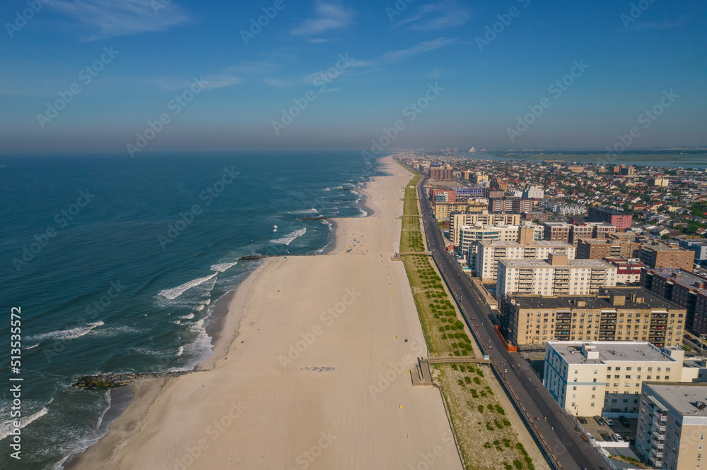 Long Island beach from an aerial view