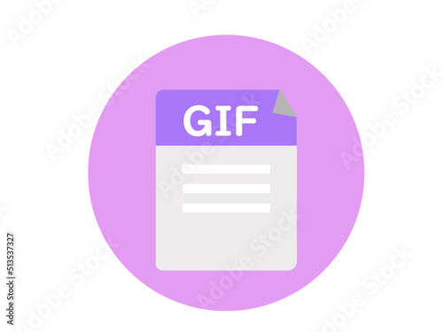 gif file icon. Web. Vector illustration