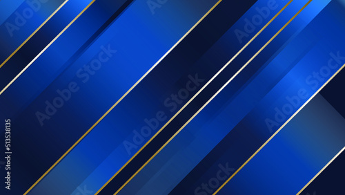 Modern abstract blue gold luxury background