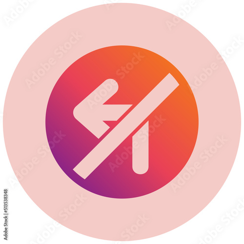 No Turn Left Icon