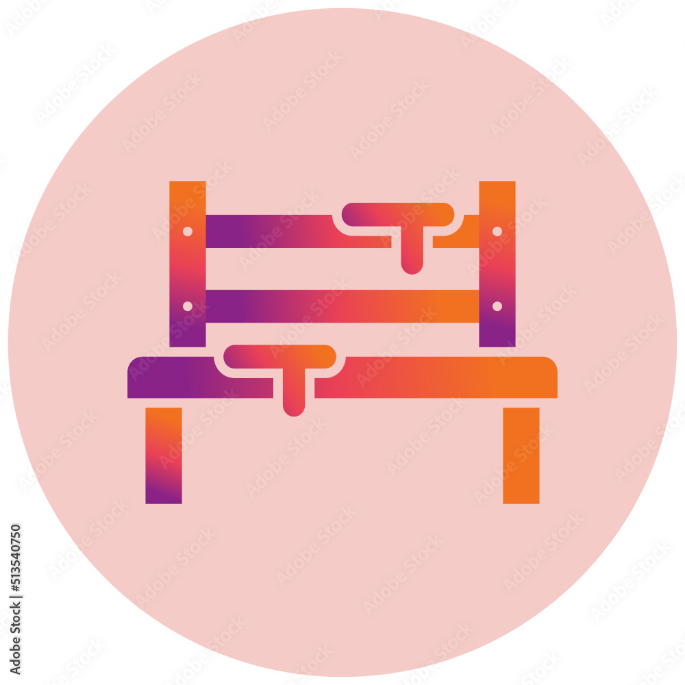 Snowy Bench Icon Snowy Bench Icon