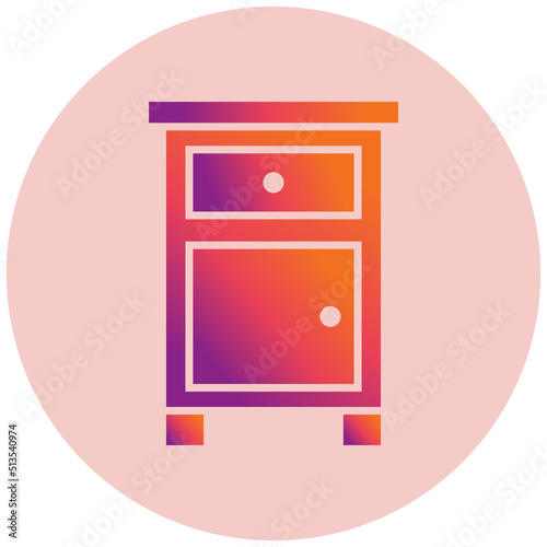 Bedside Table Icon