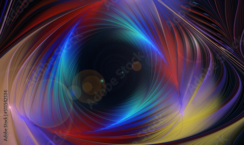 Abstract fractal pattern with spiral. Space fantasy