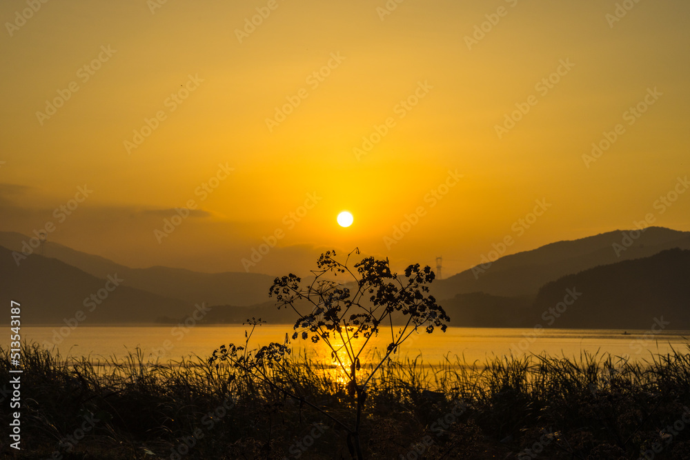 Obraz premium 두물머리의 아침