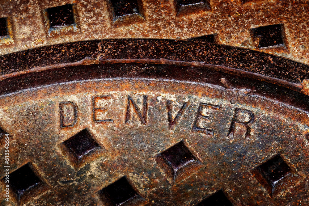 Denver Plate Seal Man Hole Cover Iron Sign Denver Plate Seal Man Hole Cover Iron Sign