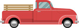 Retro pickup clipart design illustration