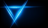 Abstract Key Door open Light out technology and with neon triangles. Hitech communication concept innovation background,  vector design
