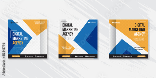 Digital business marketing social media post template.
