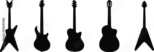 Guitar Silhouettes in vector
