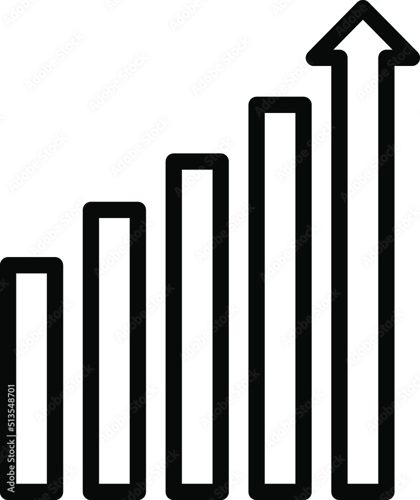 Growing bar graph icon. Business graphs and charts icons. Statistics and analytics vector icon. Statistic and data, charts diagrams, money, down or up arrow. Growing bar graph icon. Business graphs and charts icons. Statistics and analytics vector icon. Statistic and data, charts diagrams, money, down or up arrow.