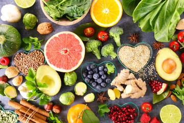 selection of heathy eating food