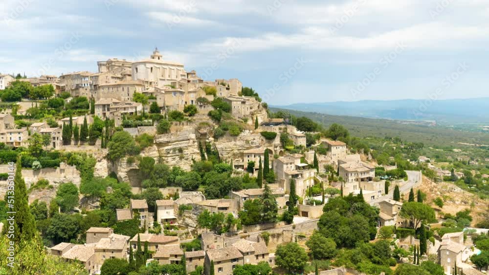 panorama view of Gordes, Provence village in France panorama view of Gordes, Provence village in France