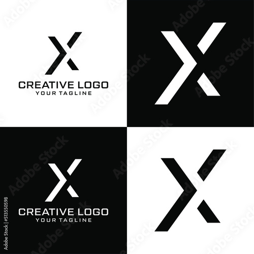 Creative letter x logo design vektor	