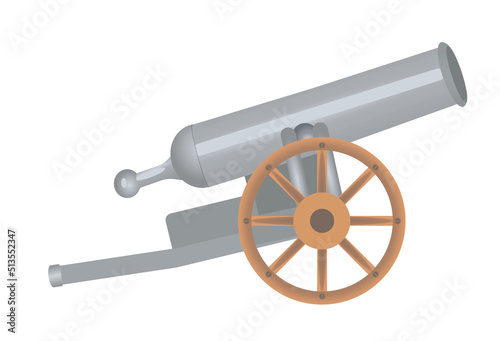 Medieval armory cannon. vector illustration