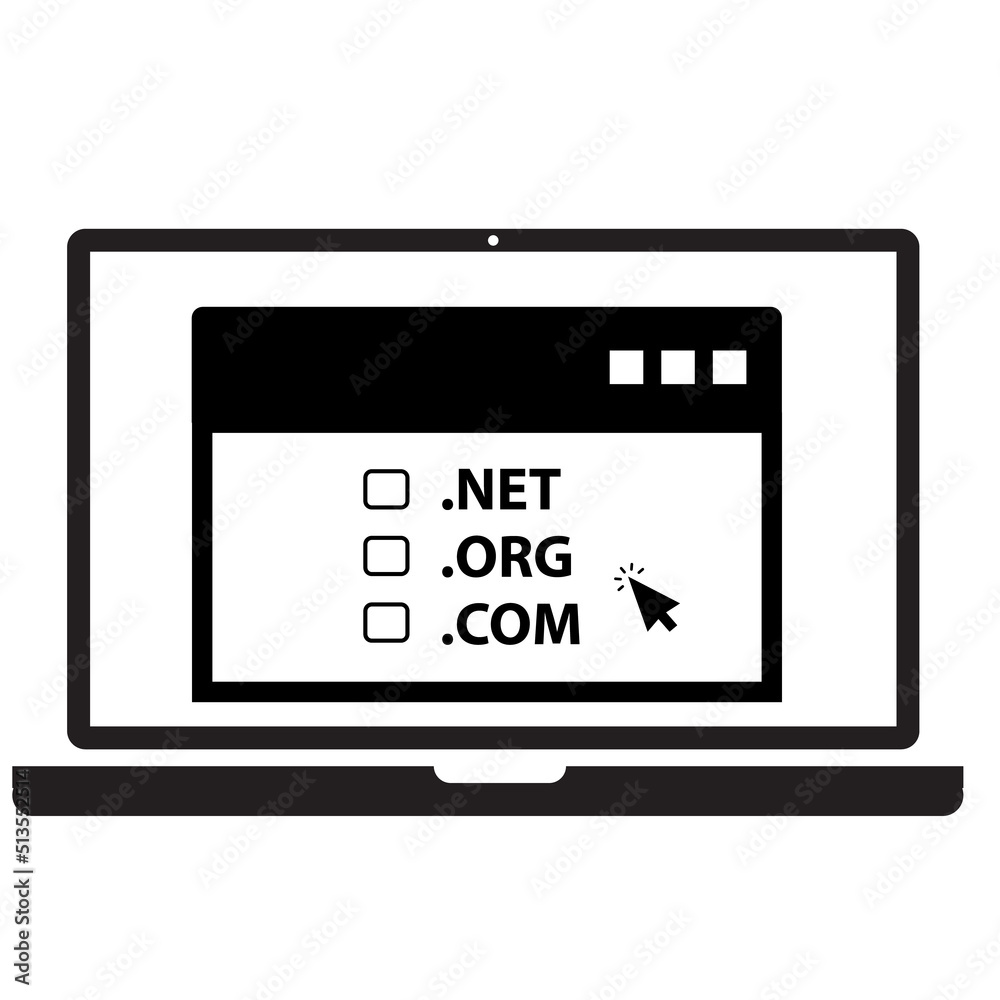 domain name registration sign on white background. registration and domain name symbol. registration & domain name concept. flat style. domain name registration sign on white background. registration and domain name symbol. registration & domain name concept. flat style.