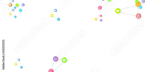 Social media marketing icons internet tags target