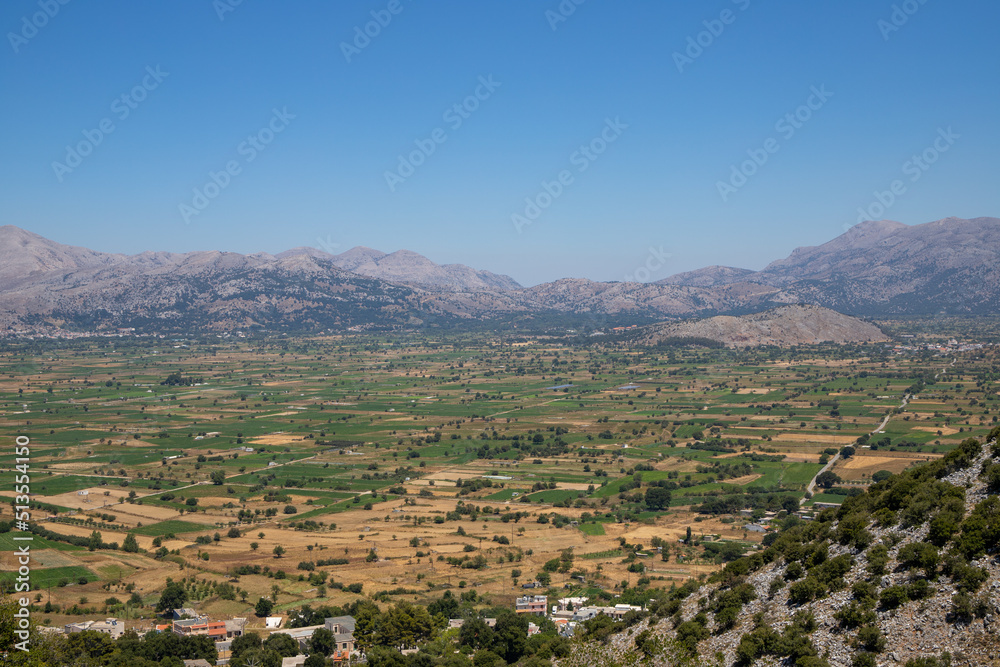 Panorama landscape Plato height on Crete
