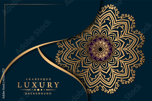 Luxury mandala background with golden arabesque pattern Arabic Islamic east style | Decorative Mandala for print, poster, cover, brochure, flyer, banner