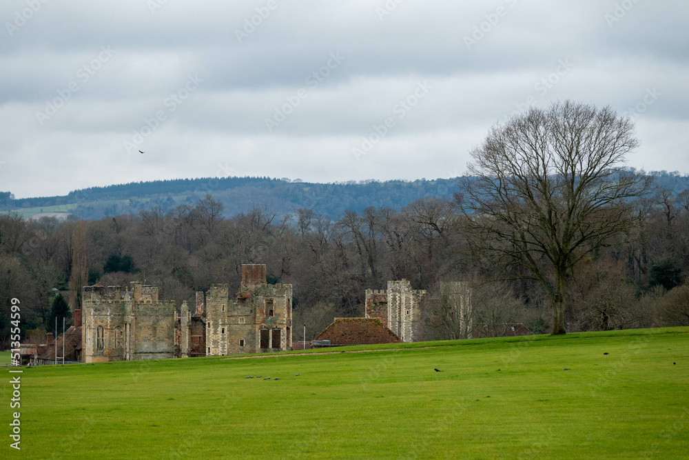 view of The Cowdray Heritage Ruins one of England's most important early Tudor Houses