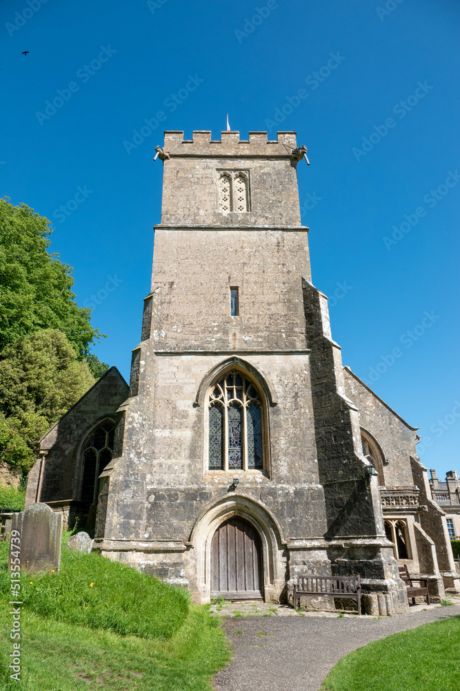 Fototapeta premium View of St Peters Church in Dyrham in The Cotswolds England