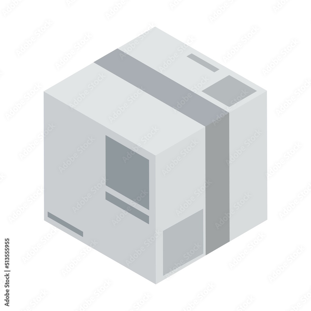 package in the form of a gray box with inscriptions package in the form of a gray box with inscriptions