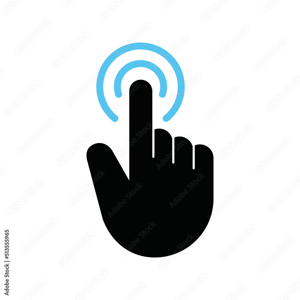 Finger touch screen gesture, Vector. Finger touch screen gesture, Vector.