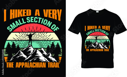 Foto i hiked a very small section of the Appalachian trail t-shirt design template
