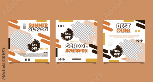 Study School Education Promotion Poster Design Social Media Template