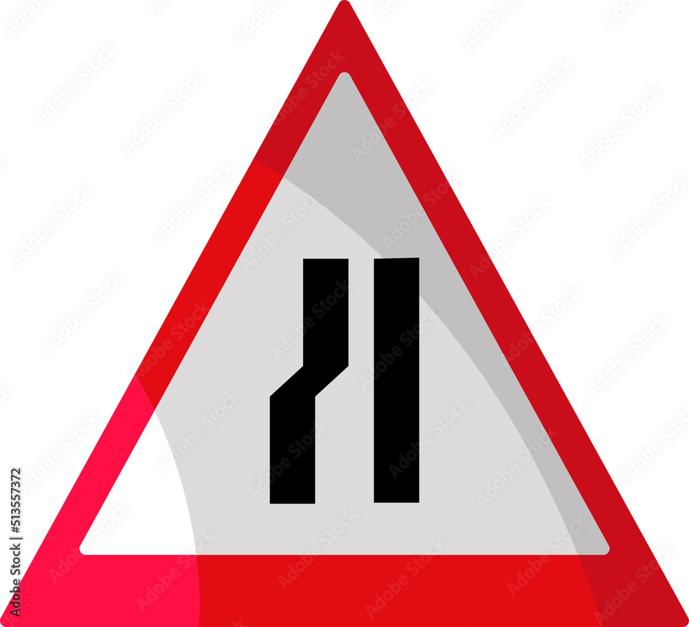 design of traffic signs and warnings red and white coloured icon illustration 