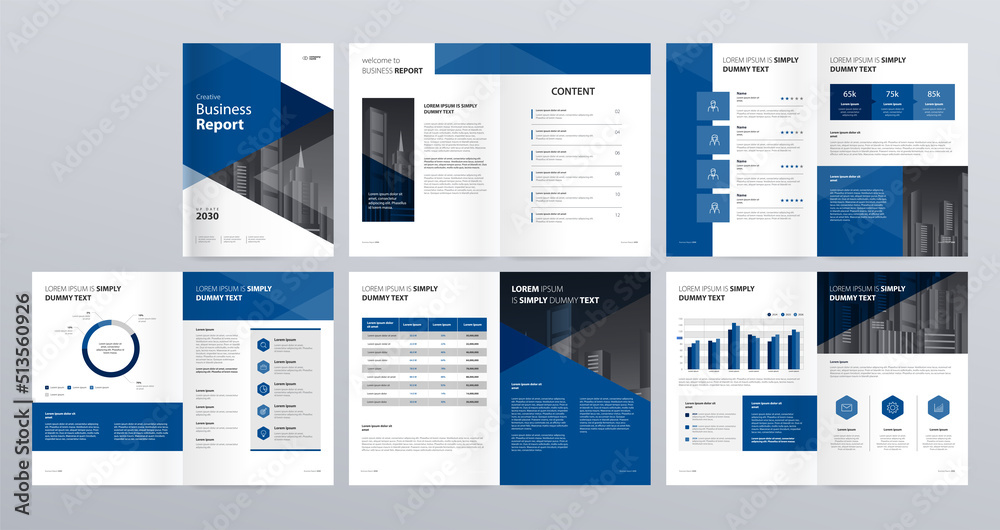 layout template for company profile ,annual report , brochures, flyers, leaflet, magazine, book with cover page design  - obrazy, fototapety, plakaty 