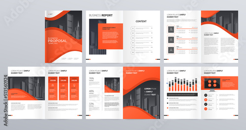 layout template for company profile ,annual report , brochures, flyers, leaflet, magazine, book with cover page design 
