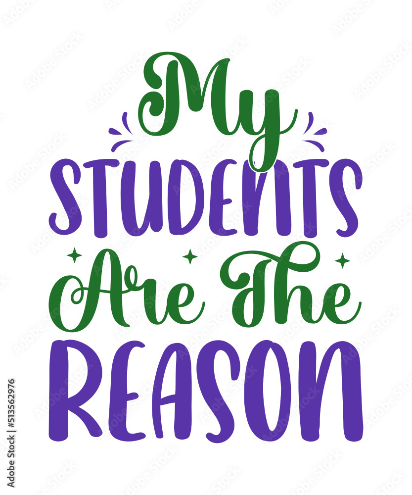 Fototapeta premium Teacher t shirt, mug designs