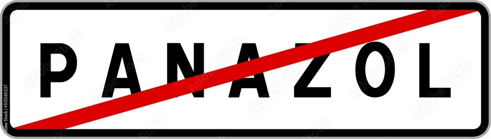 Panneau sortie ville agglomération Panazol / Town exit sign Panazol Panneau sortie ville agglomération Panazol / Town exit sign Panazol