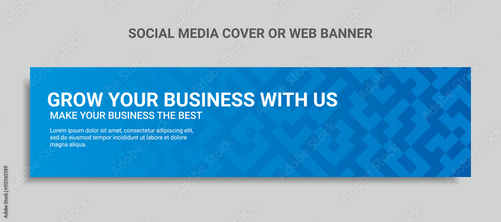 social media cover design or web banner with geometric shapes social media cover design or web banner with geometric shapes