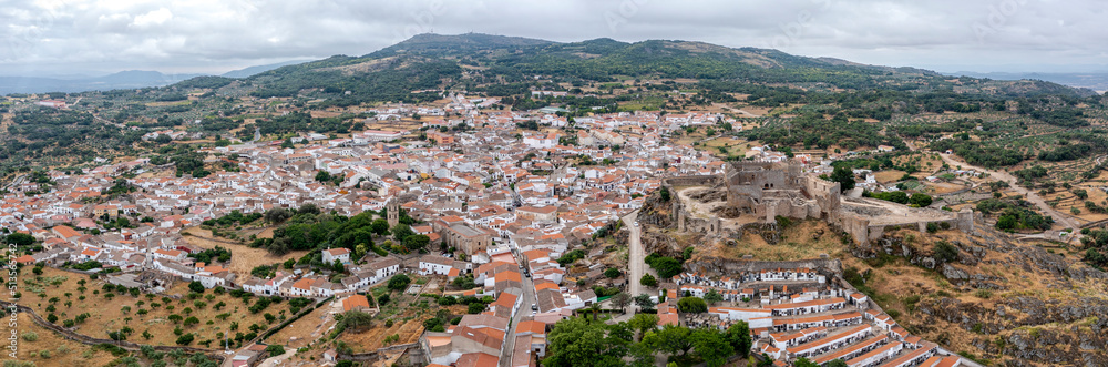 Great panorama of Montanchez , Caceres, Extremadura, Spain