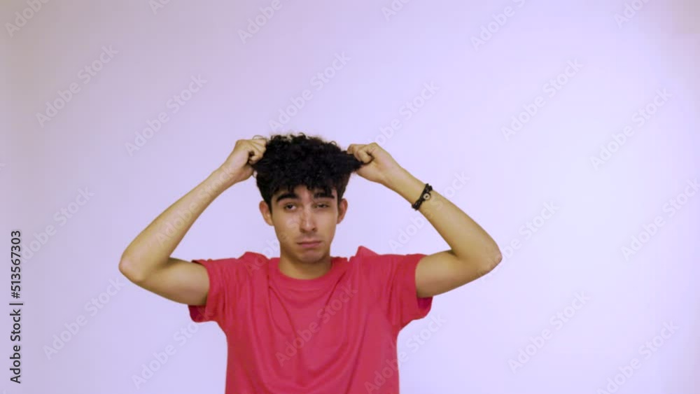 a teenager who has had negative news or missed something important. shows your frustration in a fun way a teenager who has had negative news or missed something important. shows your frustration in a fun way